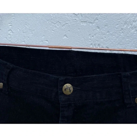Peter Christian Mens Flat Front Corduroy Pants Black Sz W38 x L30 - Picture 4 of 10